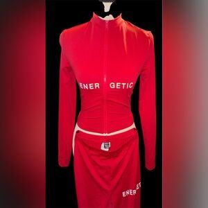 SHEIN Red Energetic Lounge Set